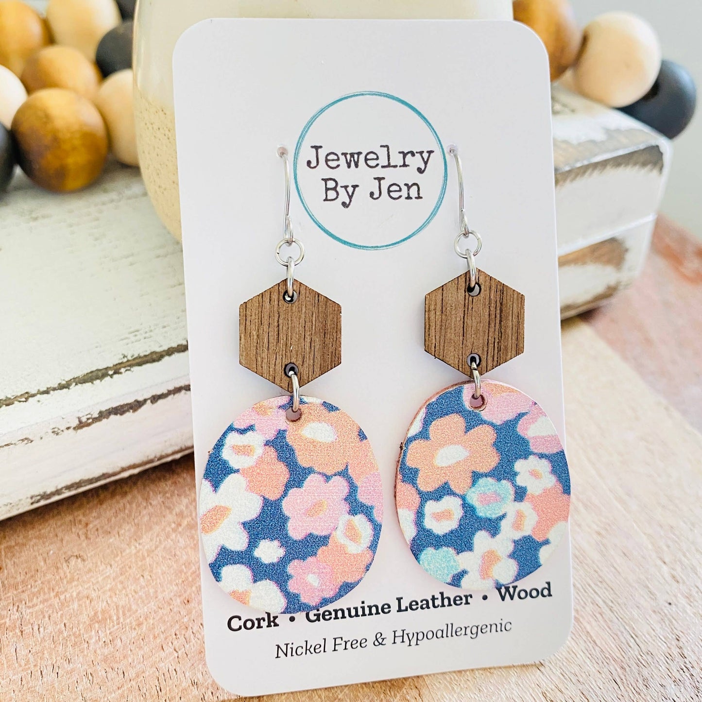 Walnut & Wallflowers Earrings