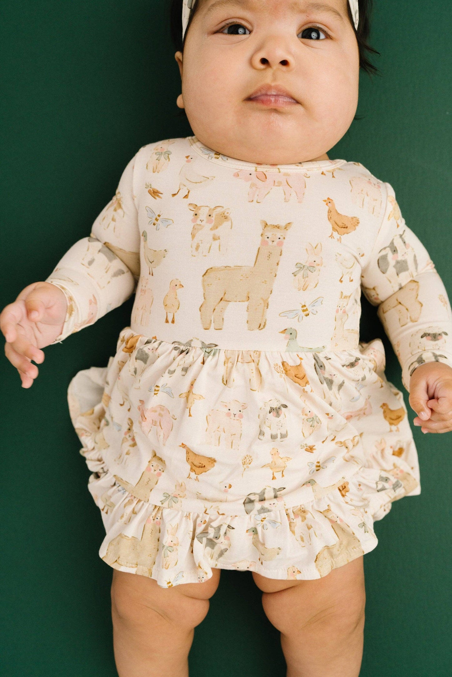 Spring Farm Long Sleeve Bodysuit Bamboo Dress