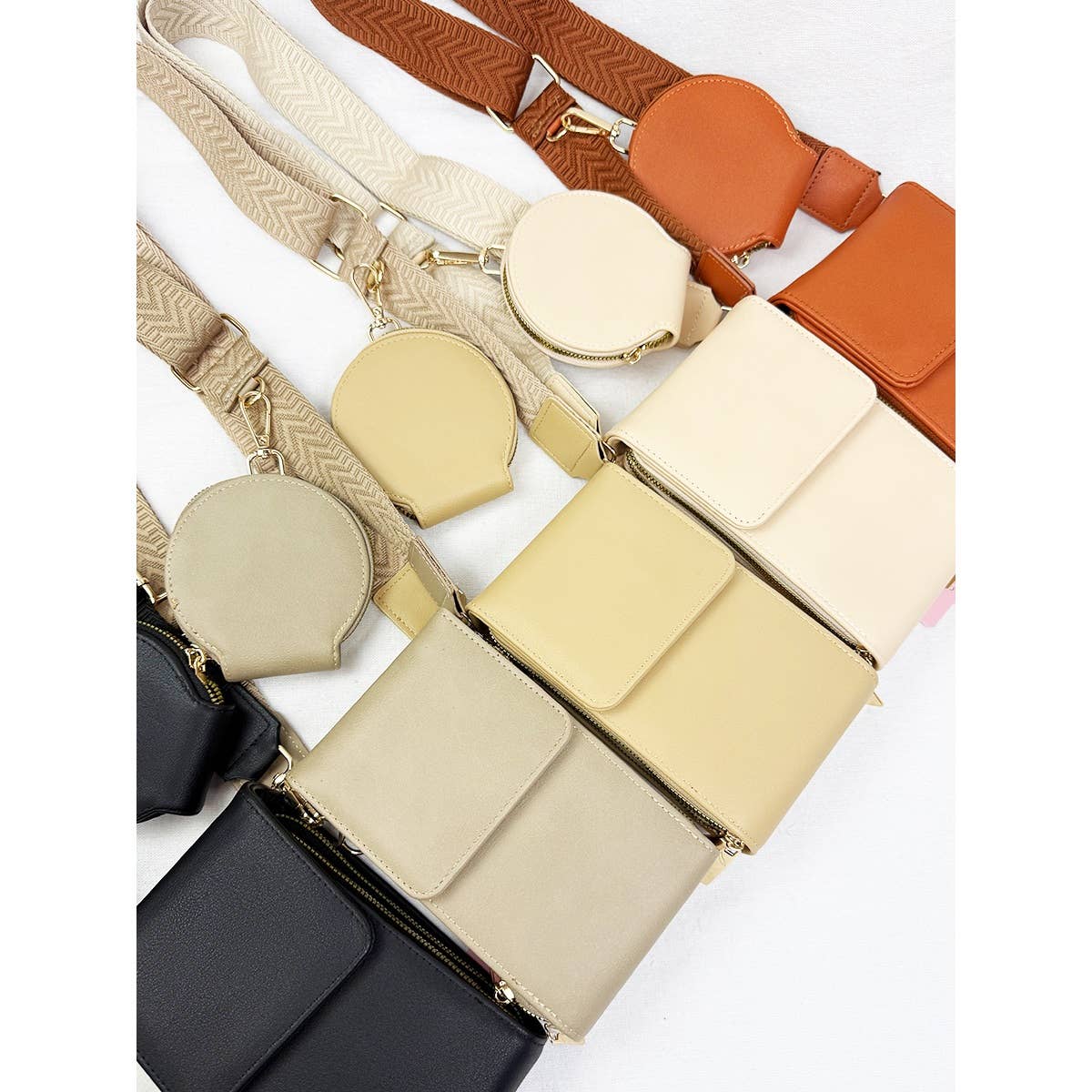 Faux Leather Sling Bag w/coin purse