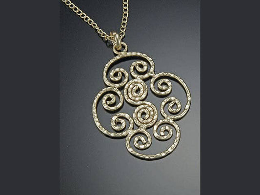 Pendant Necklace - Swirl Medallion