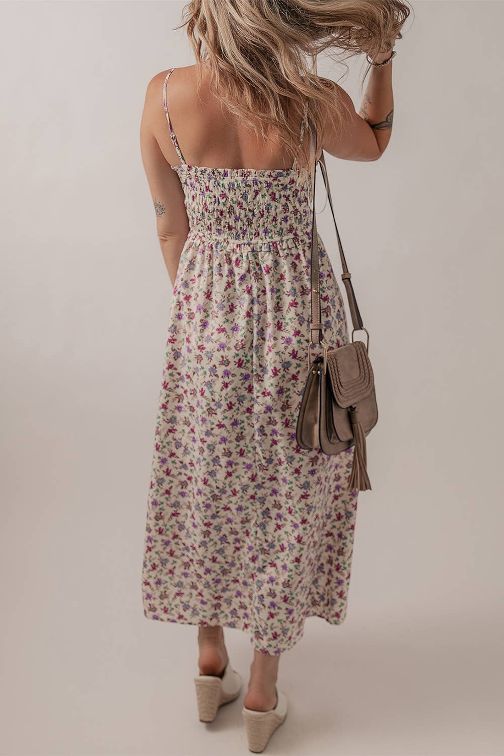 Boho Floral Smocked Fit Flare Sundress