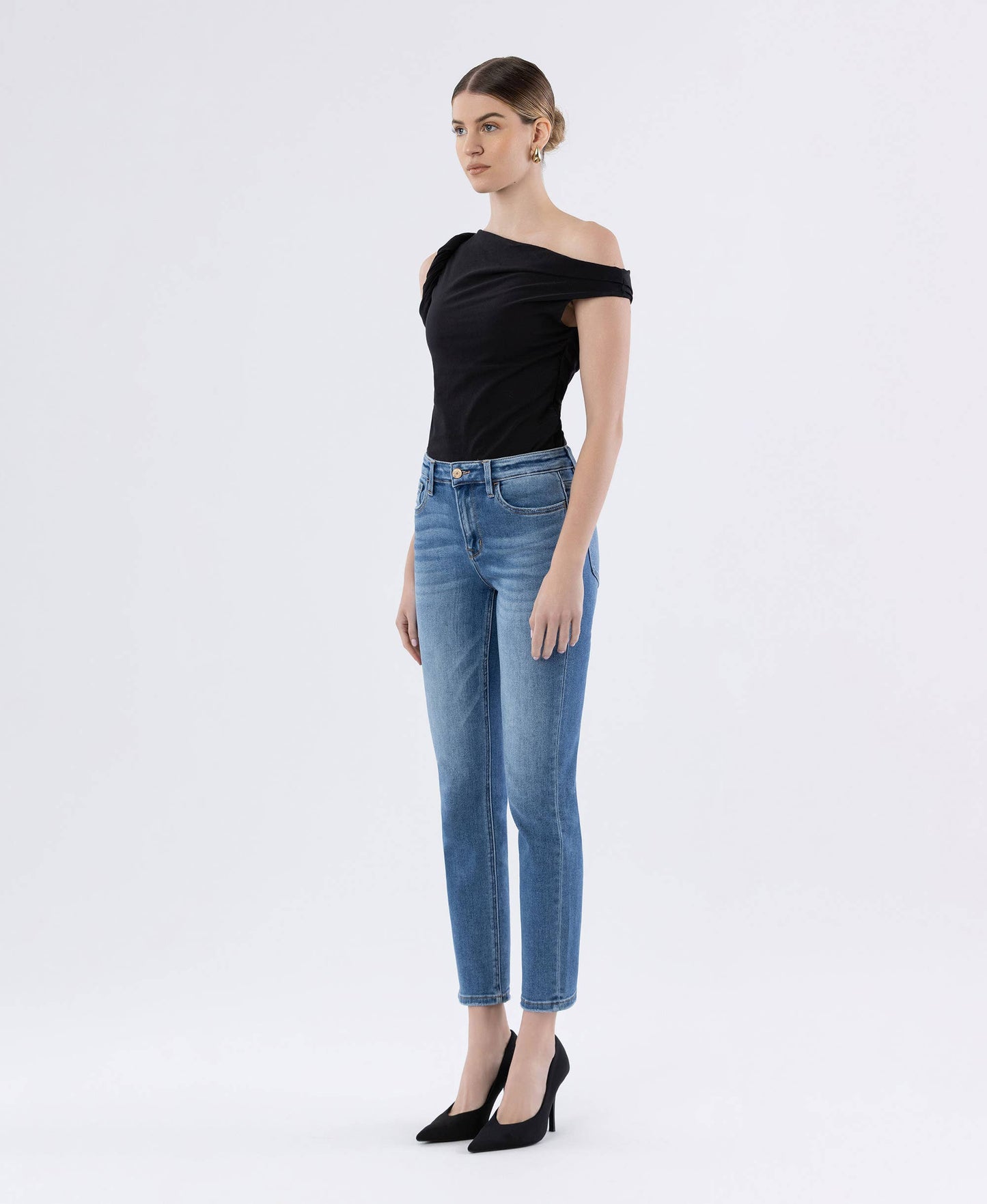 Vervet high rise slim straight jeans