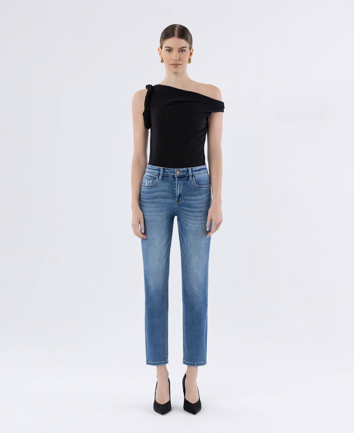 Vervet high rise slim straight jeans