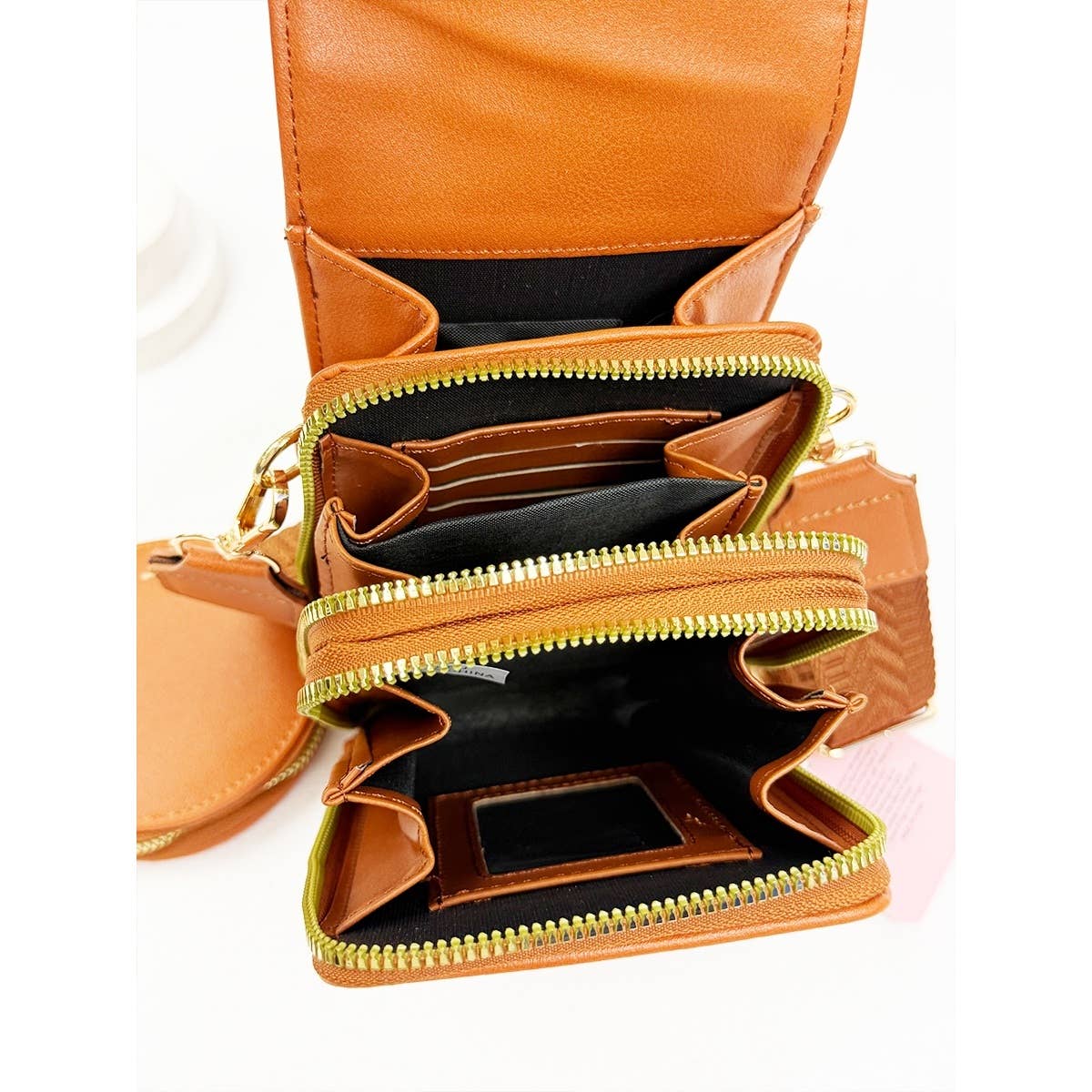 Faux Leather Sling Bag w/coin purse