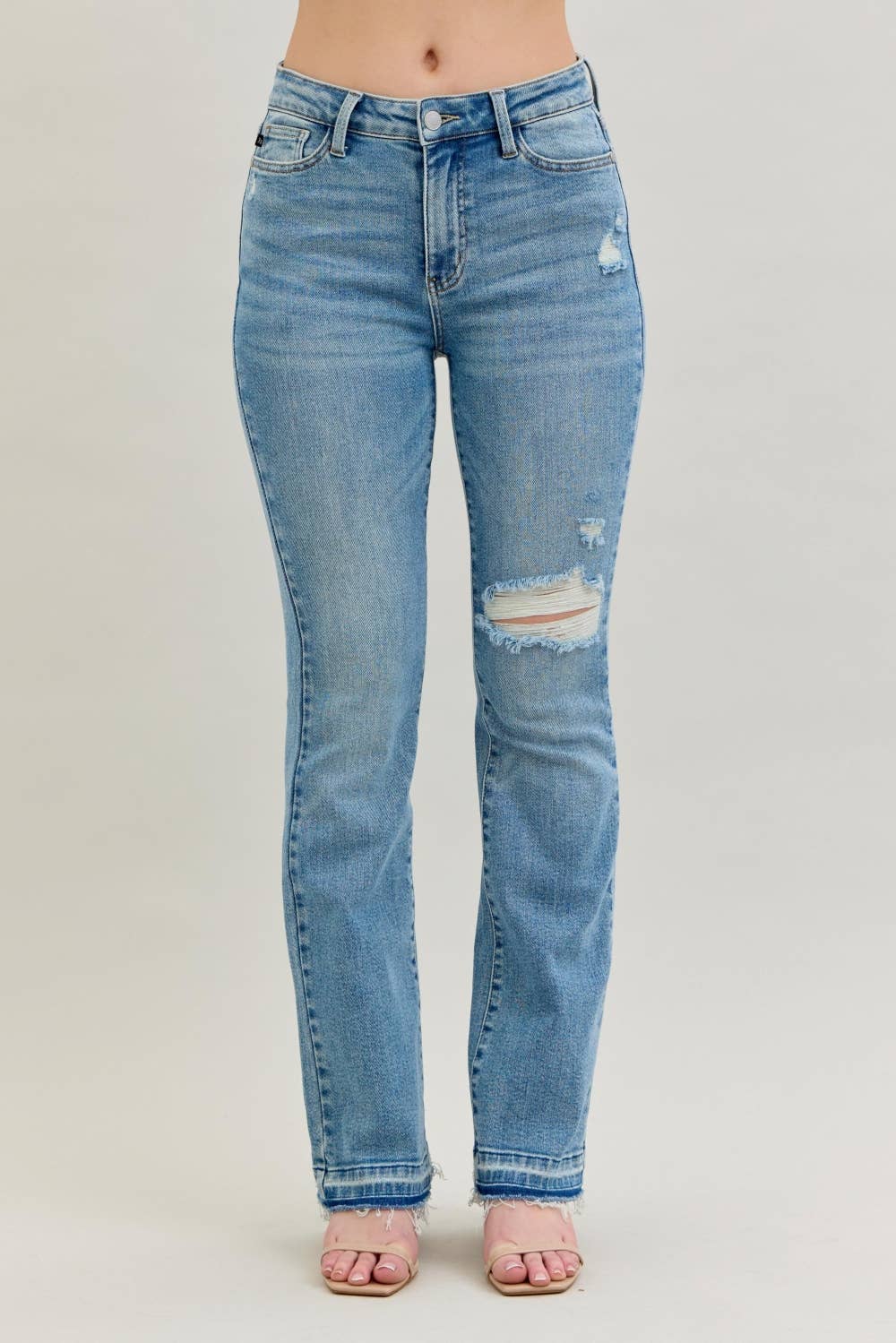 Savannah- Mid rise Destroy Bootcut Judy blue jeans