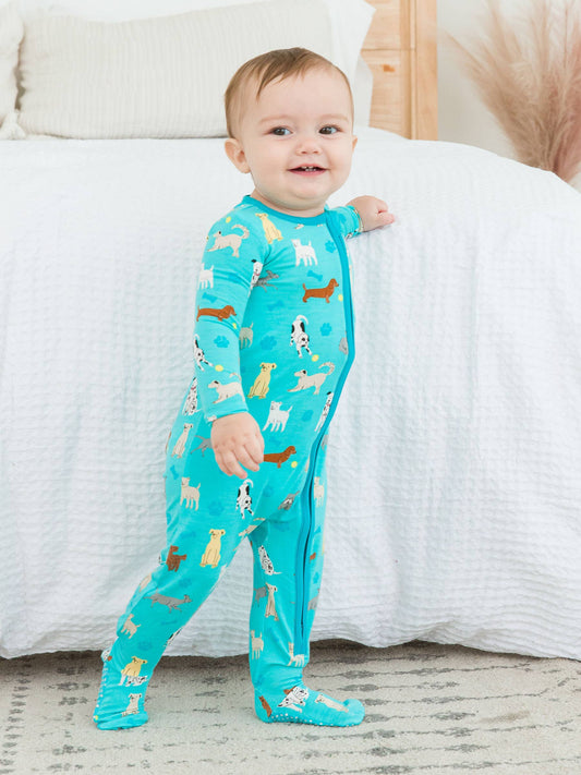 Boys Puppy Playtime Footed One Piece Pajama