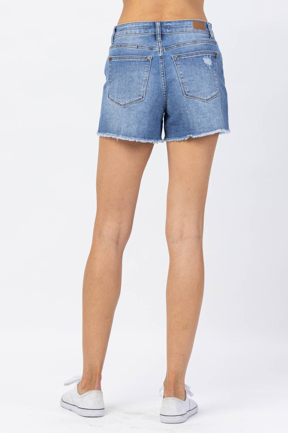 High rise distressed Judy blue shorts