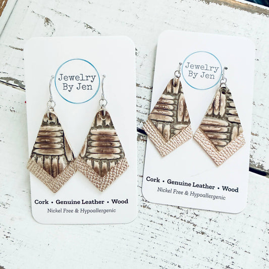 Taupe Weaved- earrings