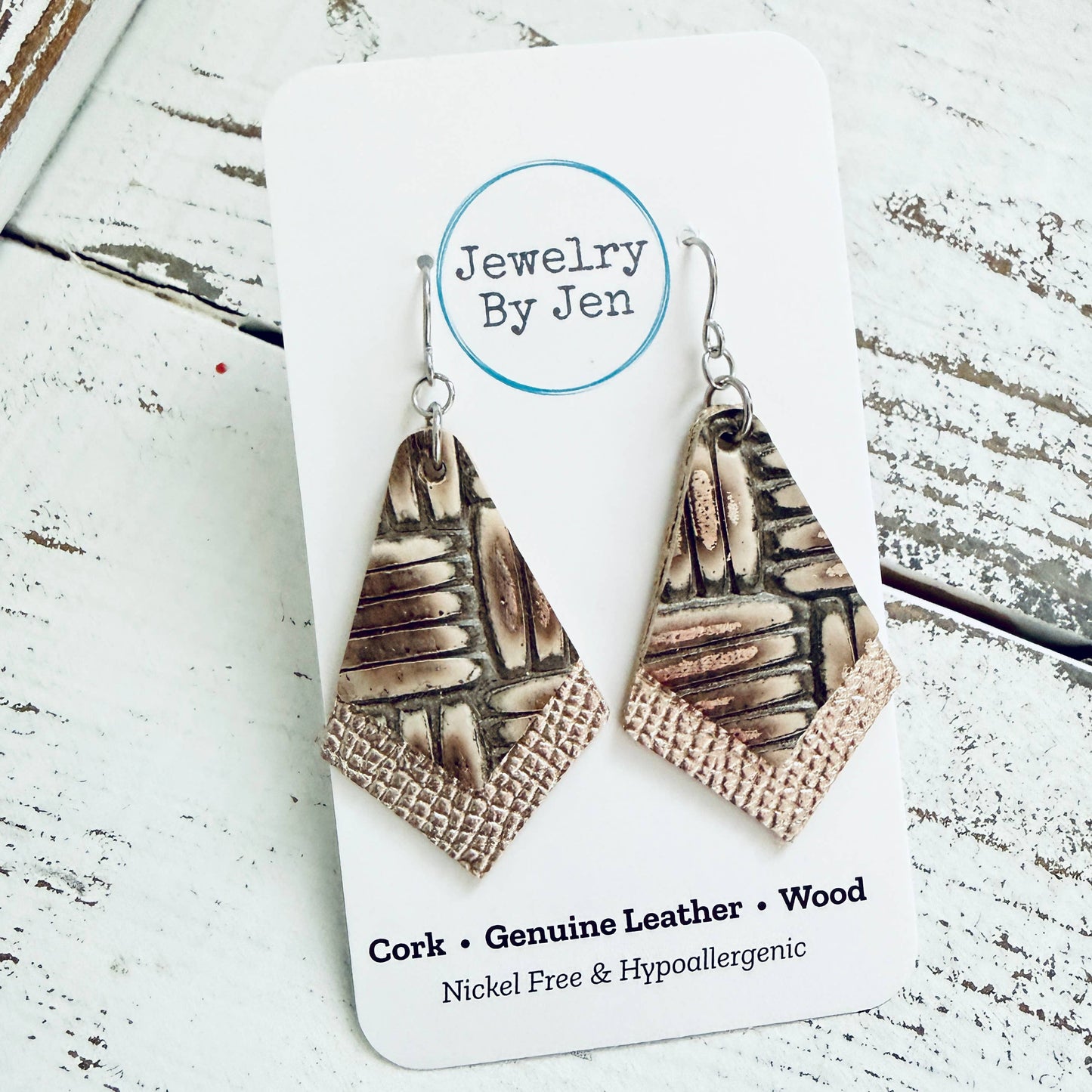 Taupe Weaved- earrings