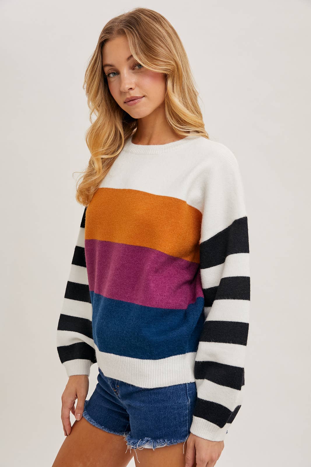 Color Block sweater pull over
