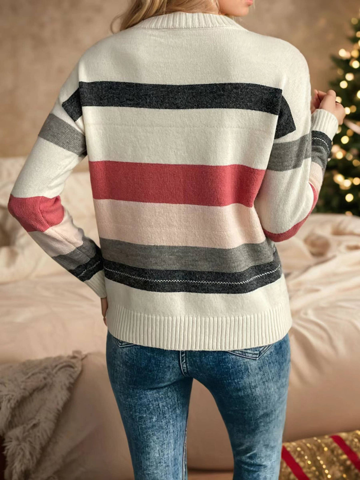 Stripe Round Neck Sweater