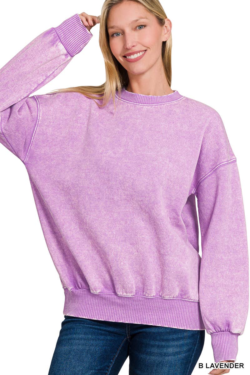 Acid Wash Oversized Sweatshirt