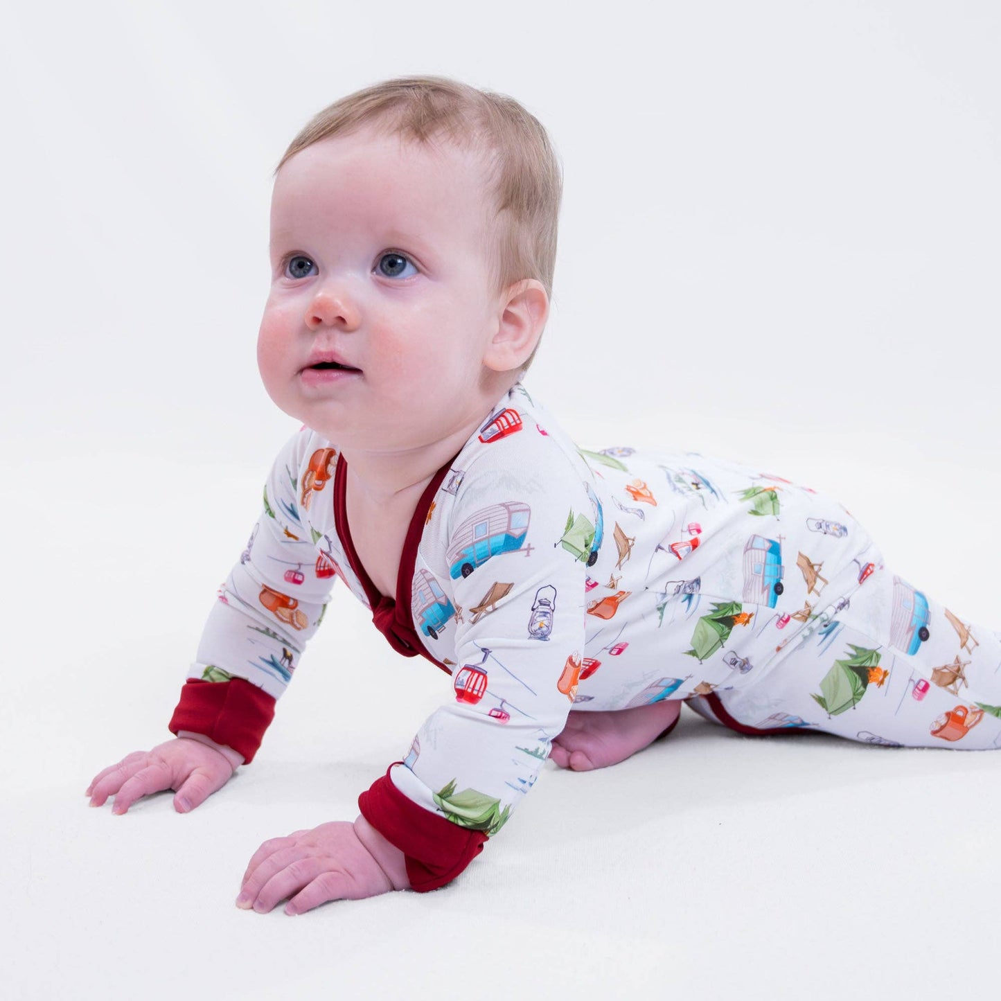 Bamboo Baby Convertible Zipper Pajama Campfire Crew