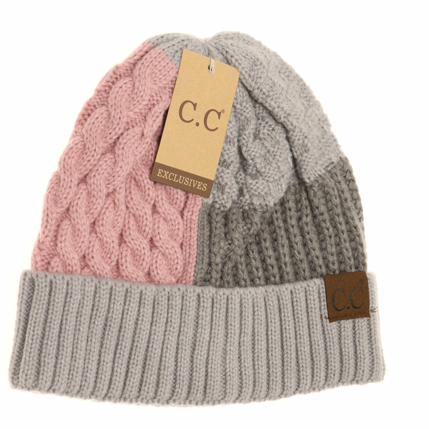 C.C. Tri-Color Cuff Beanie