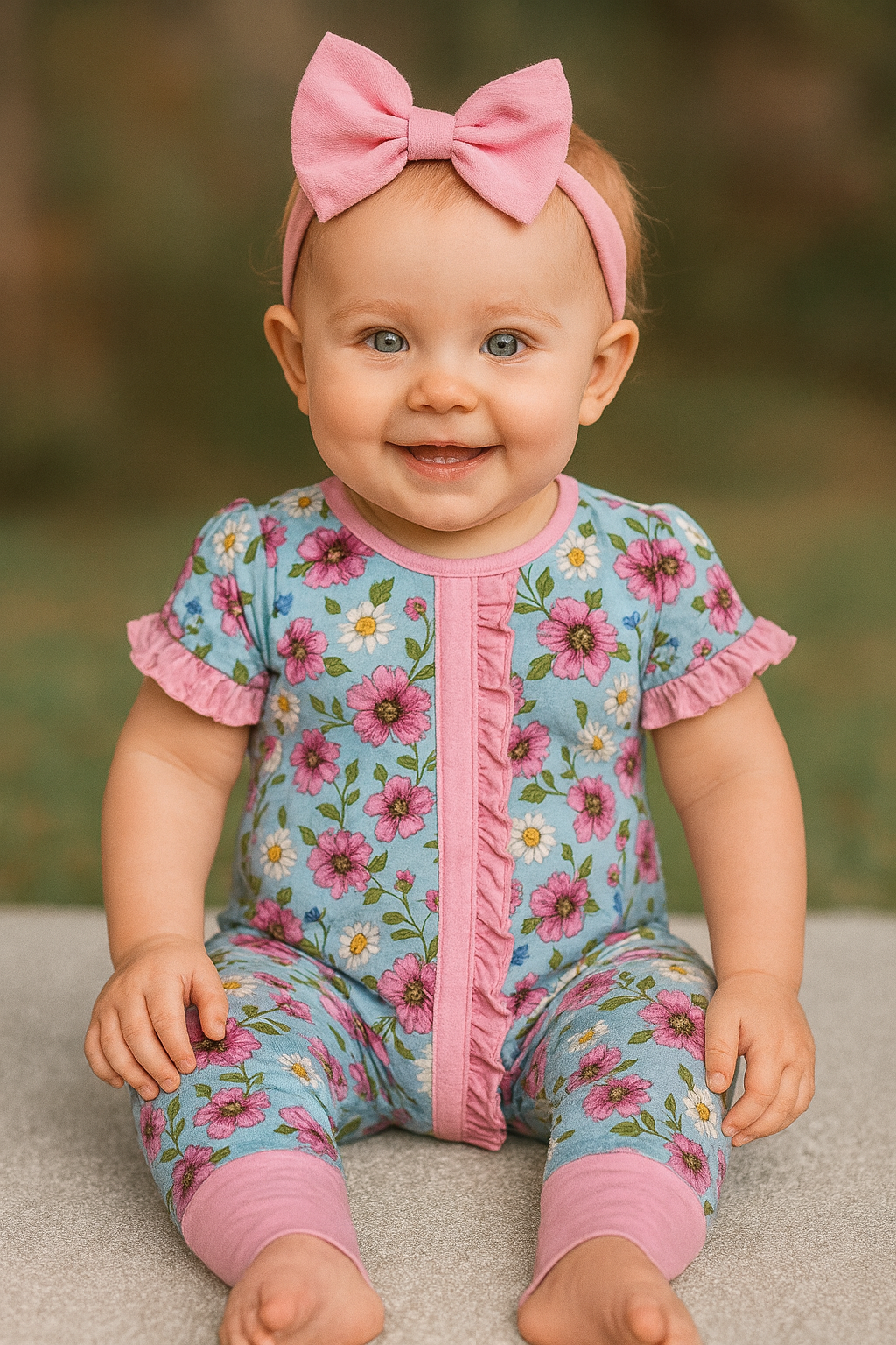 Bluebell Meadow Bamboo Romper