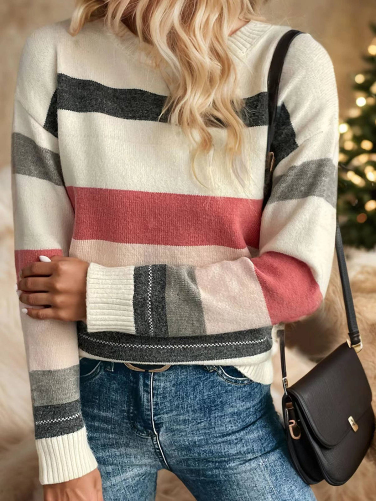 Stripe Round Neck Sweater
