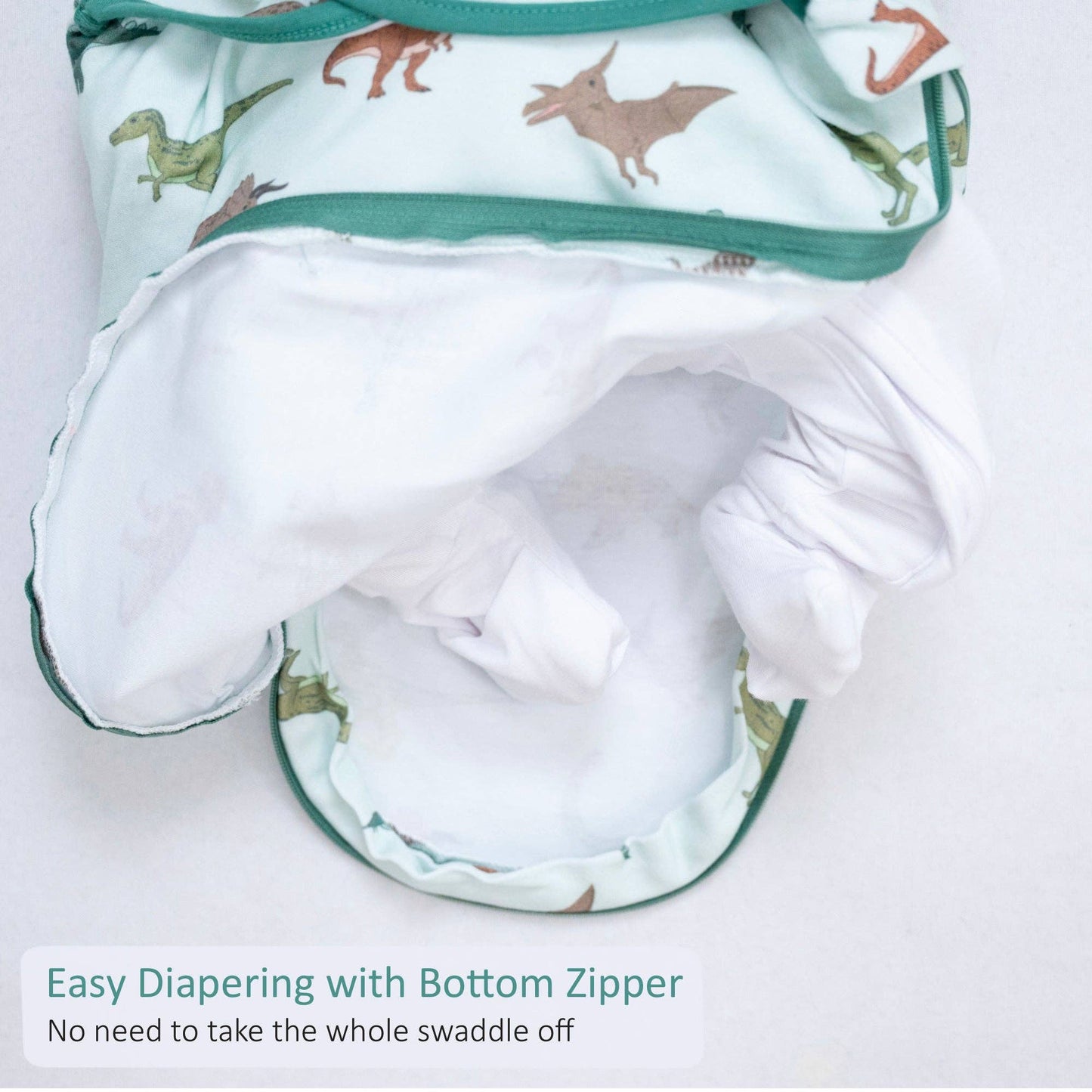 Cotton Velcro Newborn Swaddle Sack Dinosaur
