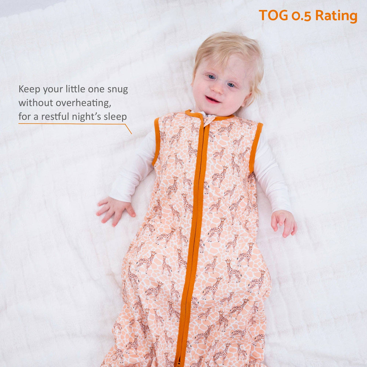 Organic Cotton Sleep Sack 0.5 TOG Gentle Giant