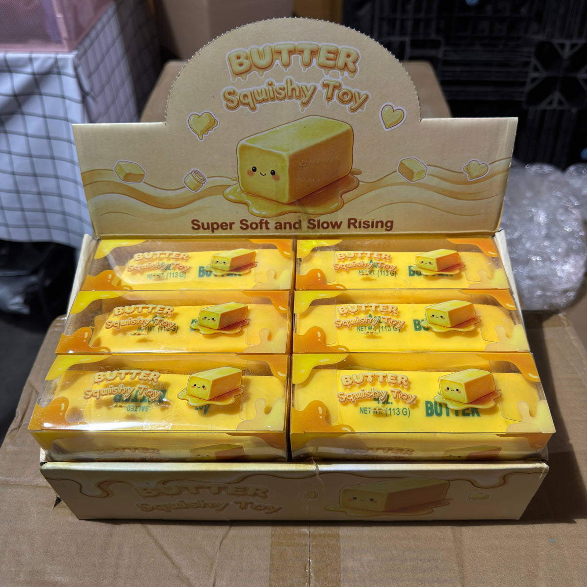 Crackling Crunchy Yellow Butter Squishy 4oz