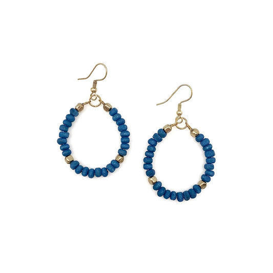Sachi - Royal Blue Hoop Earrings