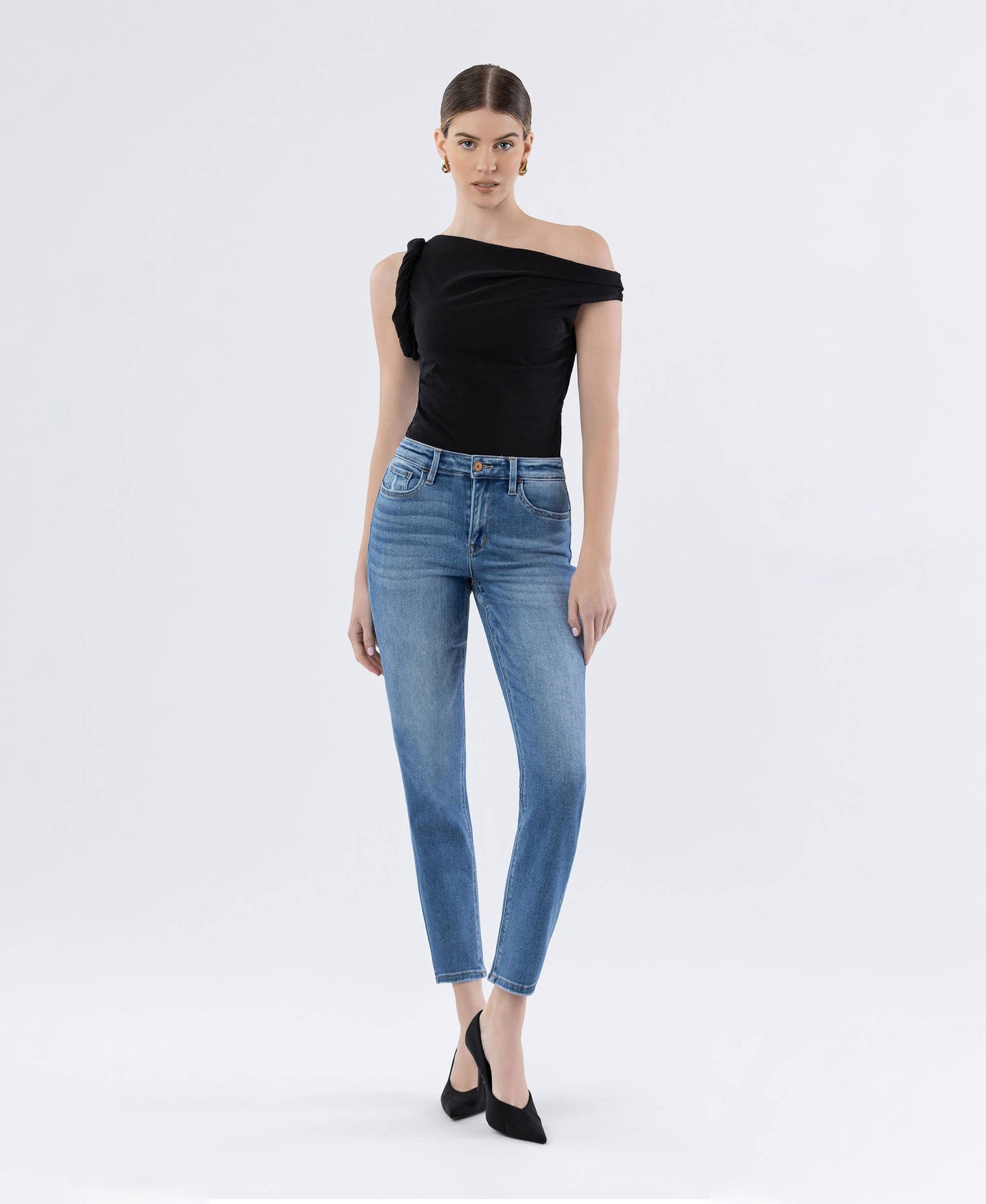 Vervet high rise slim straight jeans
