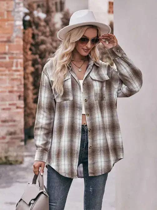 Plaid Button Down Oversized Flannel