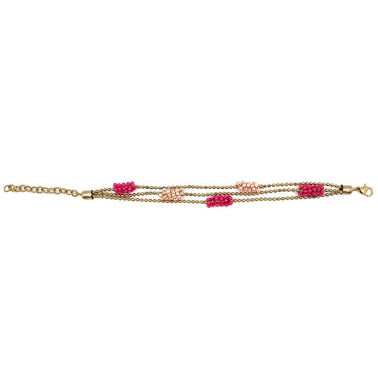 Three Layer Beaded Tubes bracelet