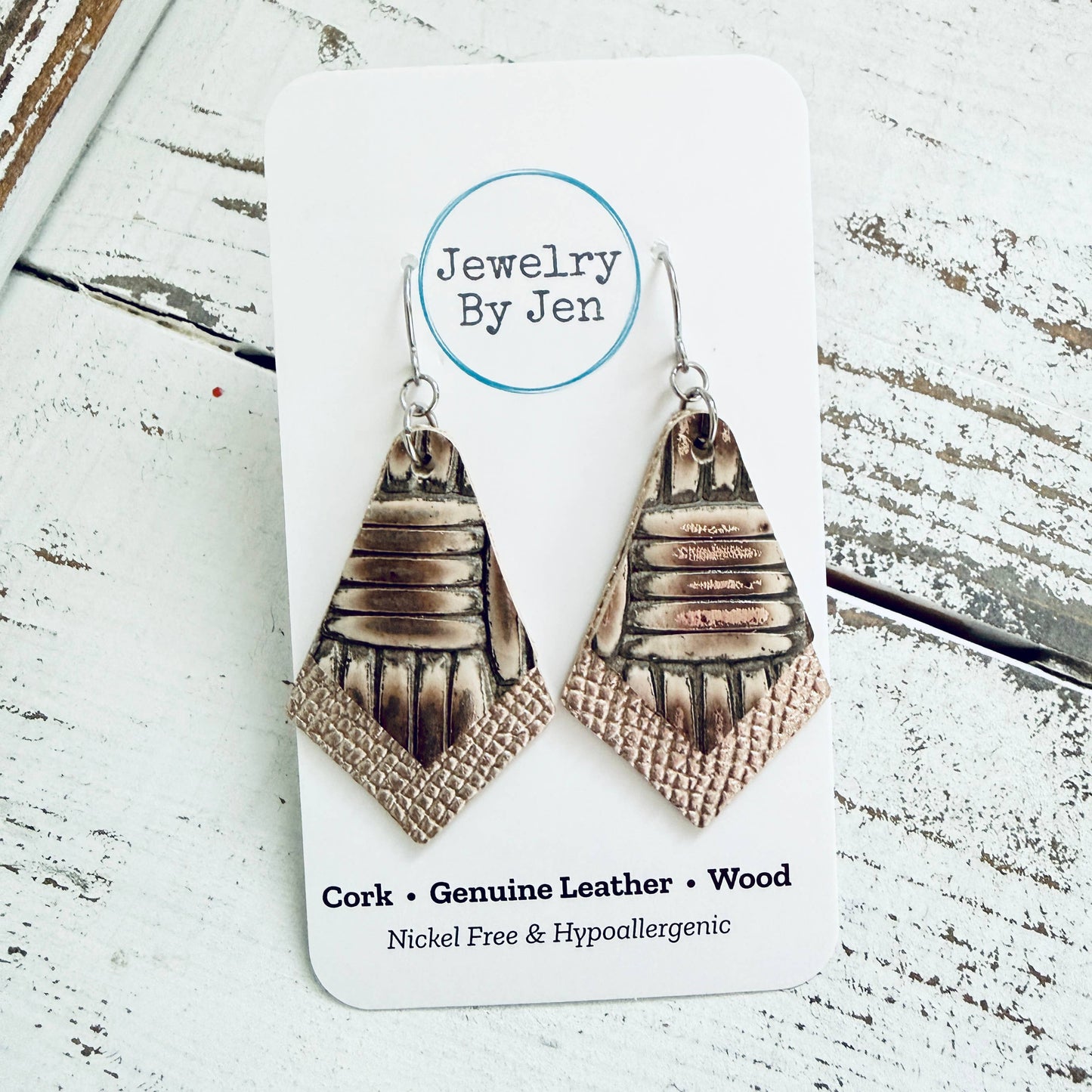 Taupe Weaved- earrings