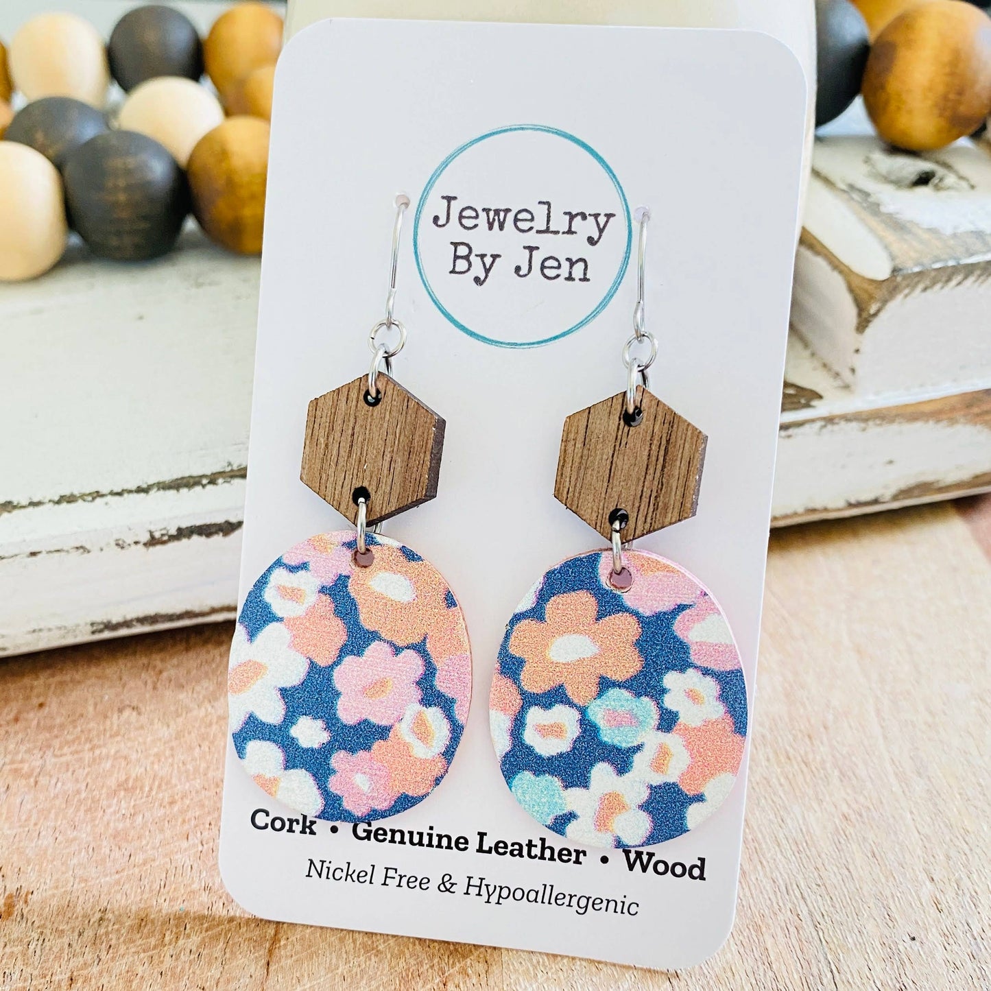 Walnut & Wallflowers Earrings