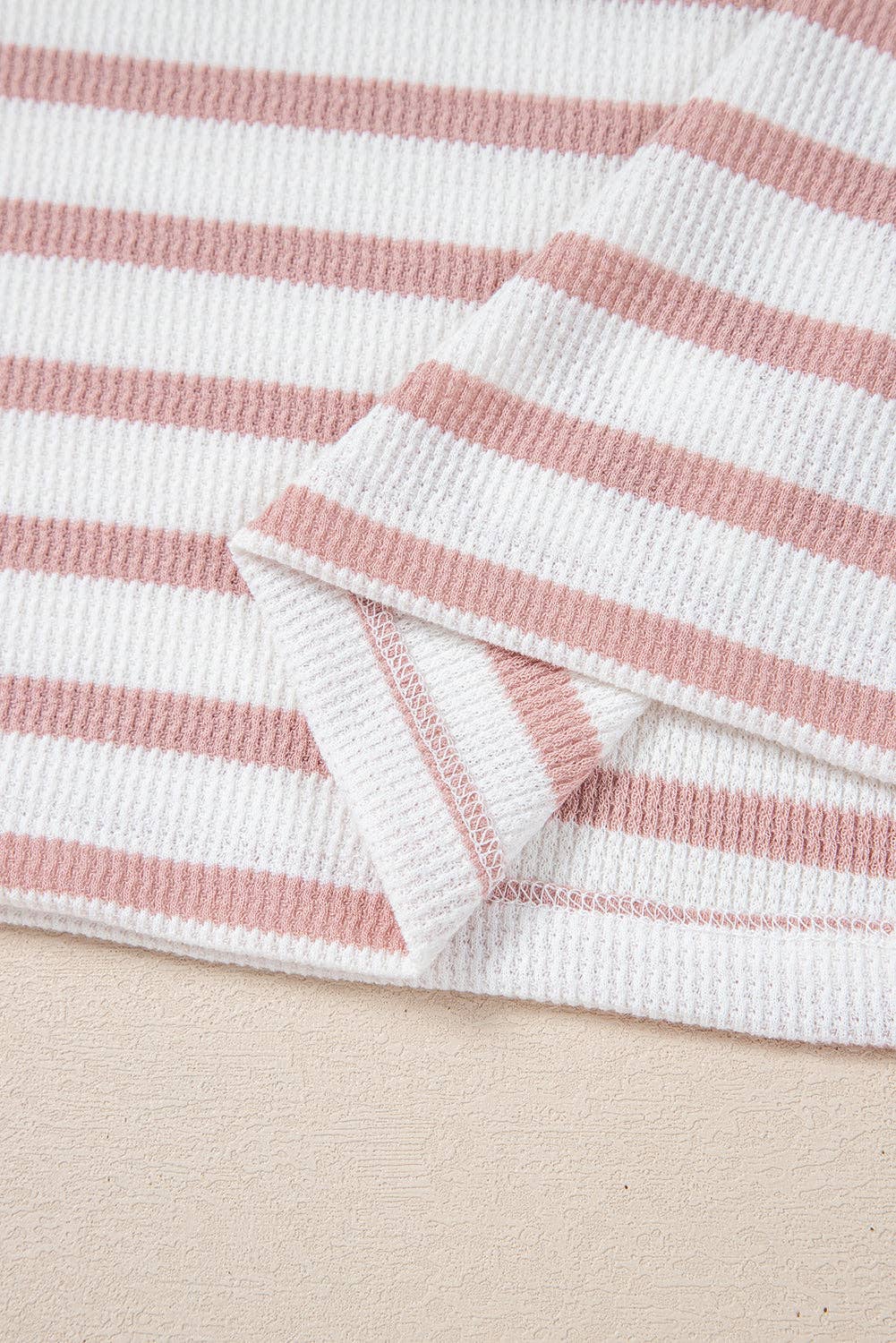 Pink Striped Plus Size Pocket Top