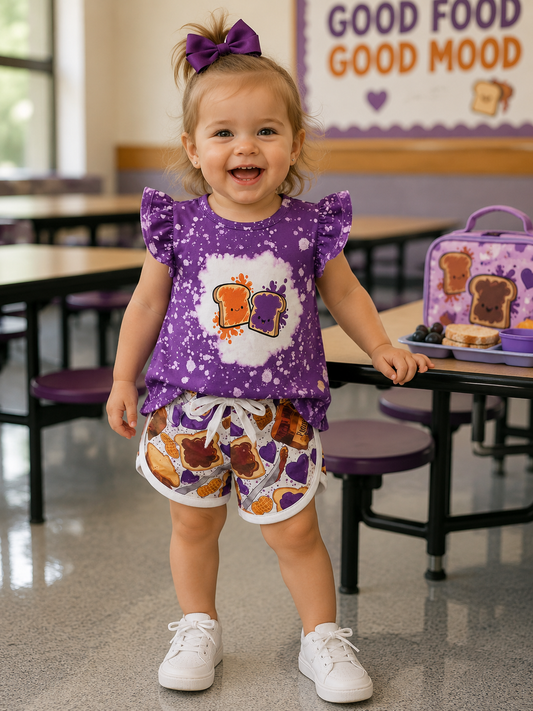 PB & J Besties Milk Silk Short Set