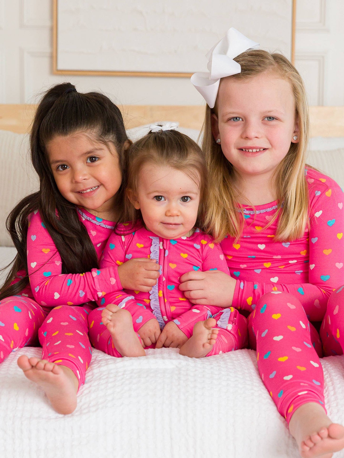 Hearts Convertible Ruffle Footie Pj
