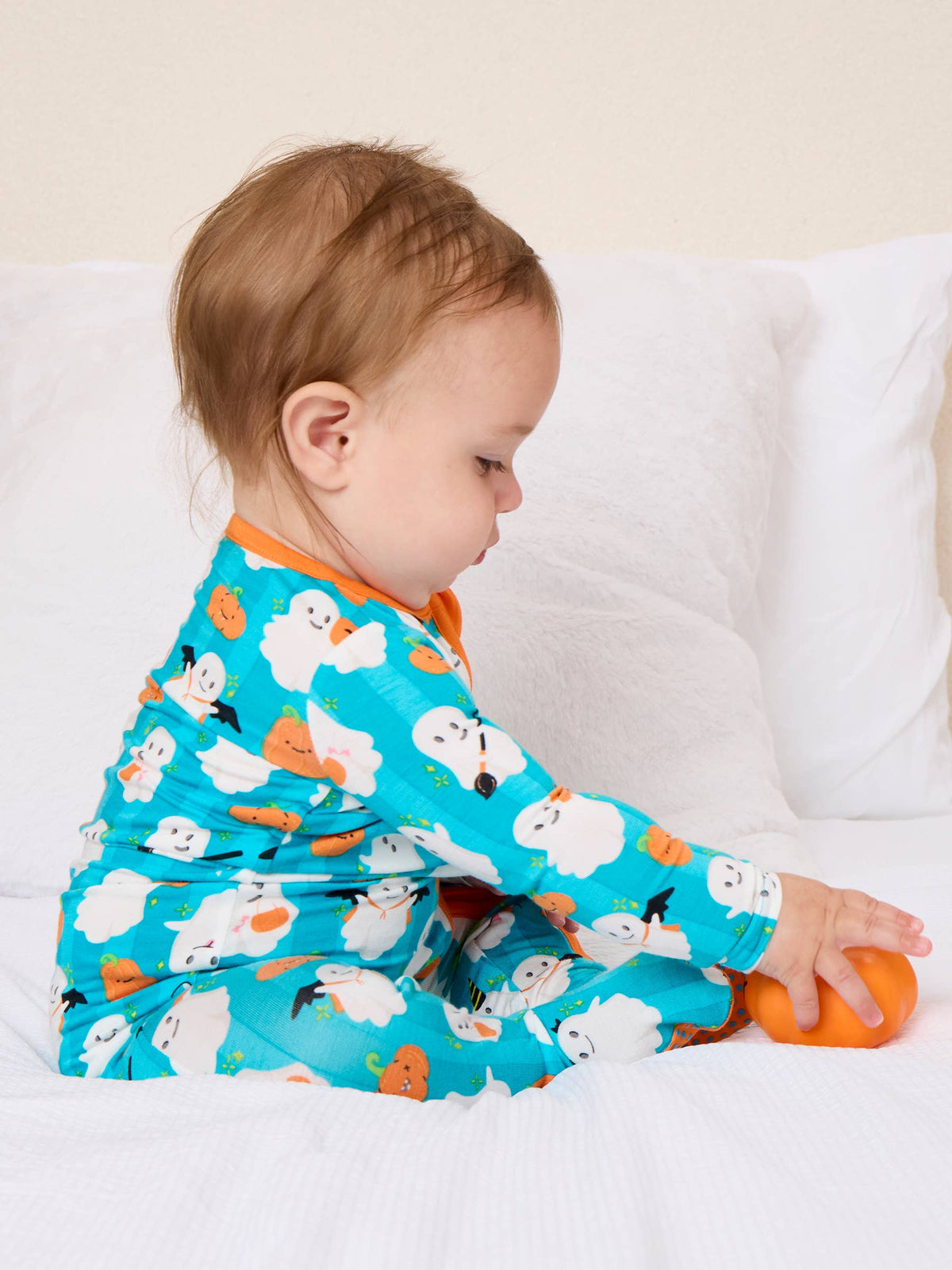 Baby Bamboo Viscose Halloween Boo Bash Footed One Piece Pajama