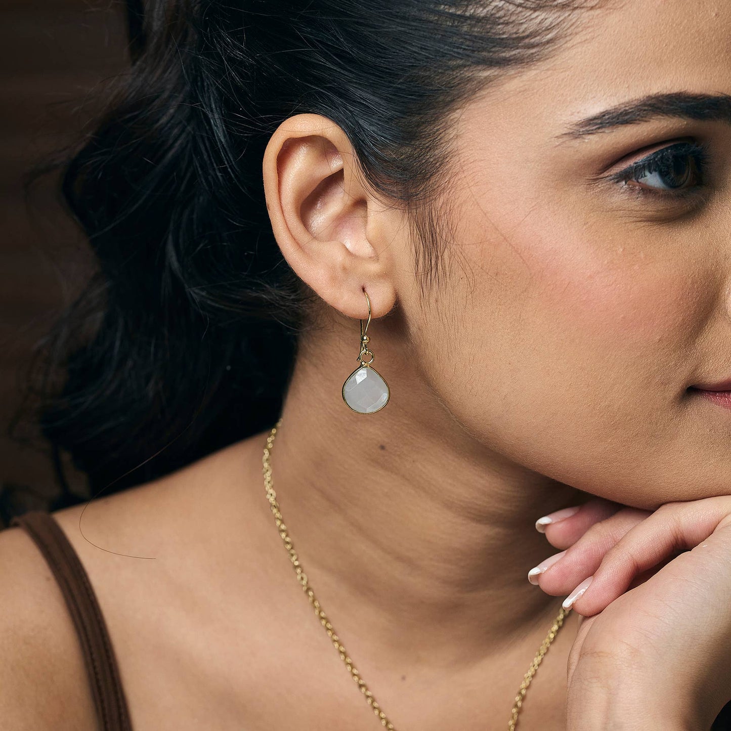 Semi-Precious Stone - Moonstone Earrings