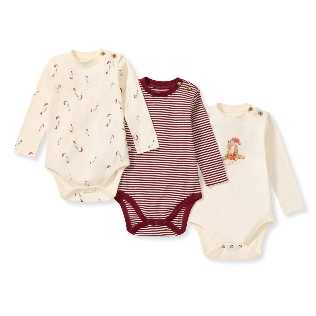 My First Christmas Bodysuits - 3 Pack-