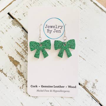 Bow Earrings: Fine Glitter