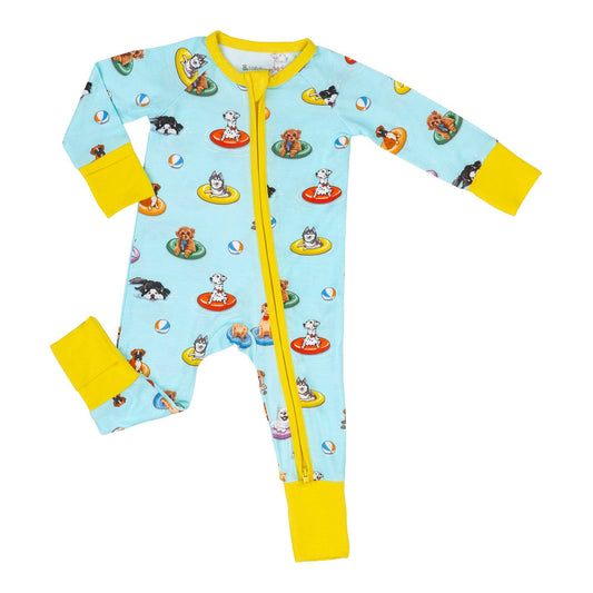 Poolside Pups Zipper One Piece Pajama