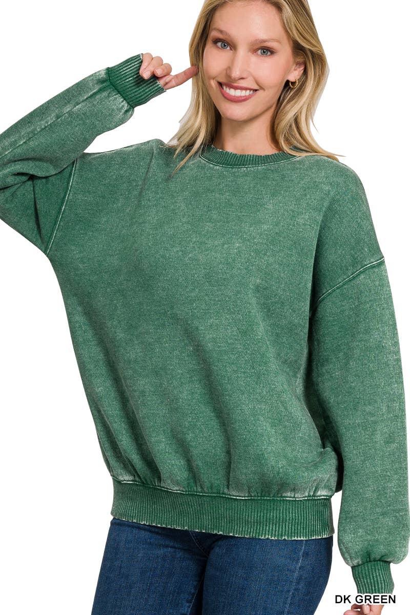 Acid Wash Oversized Sweatshirt