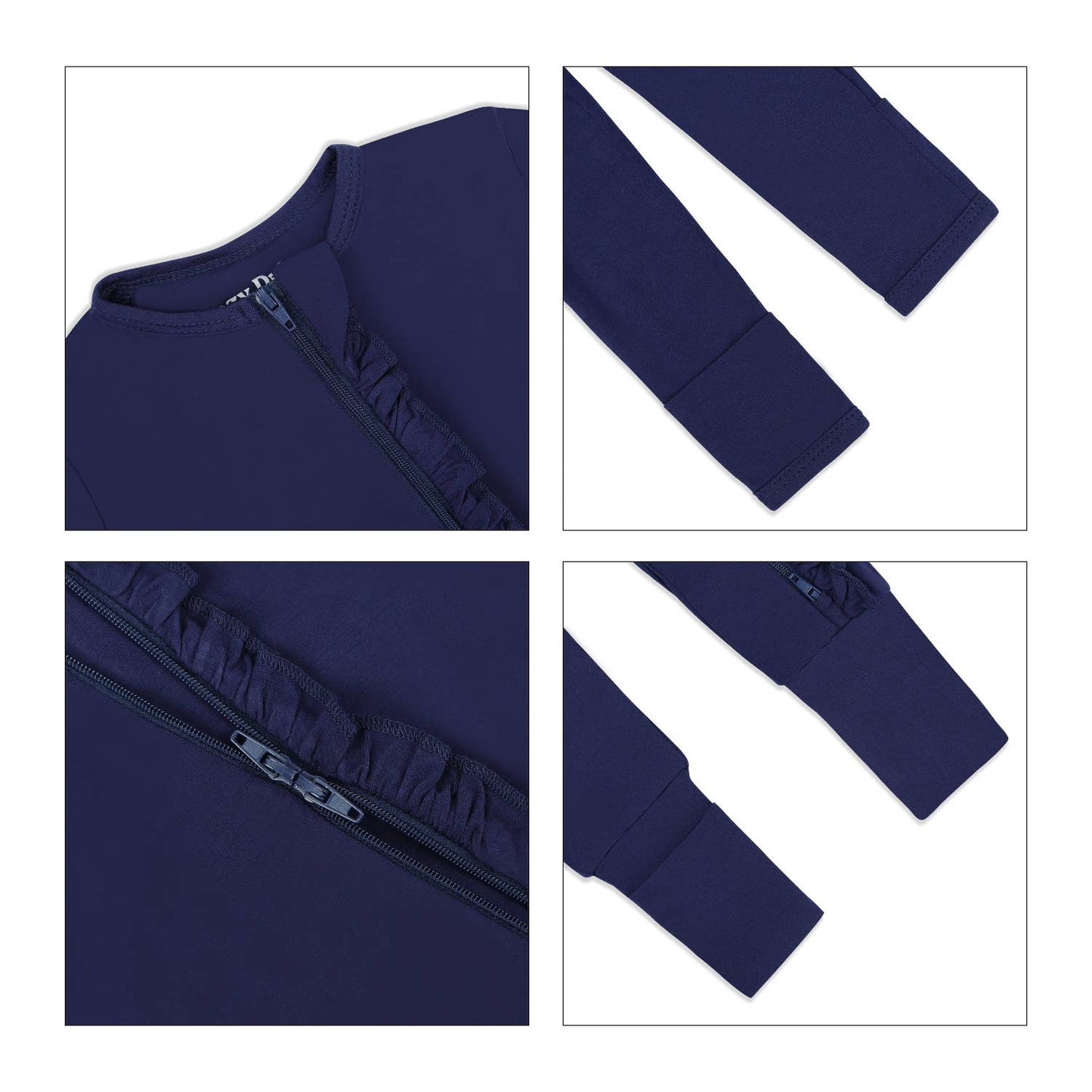 Midnight - Ruffle Bamboo Sleeper
