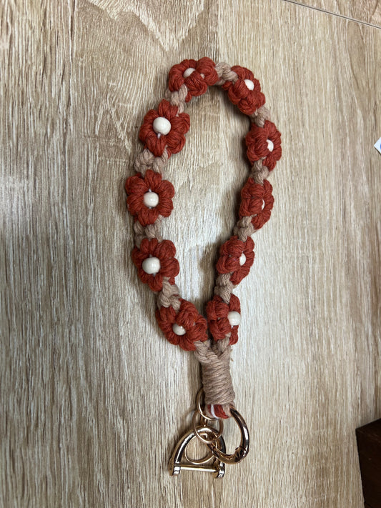 Floral macrame key fobs- Amz