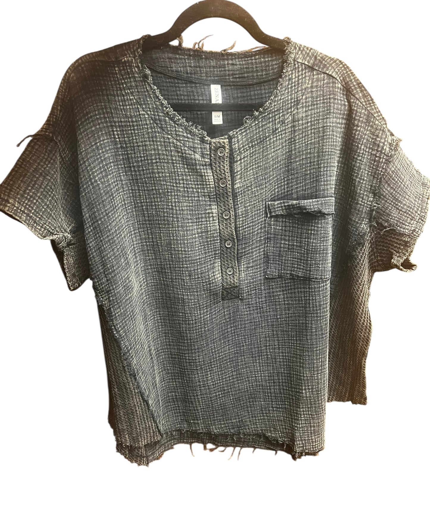 Black Gauze tunic top