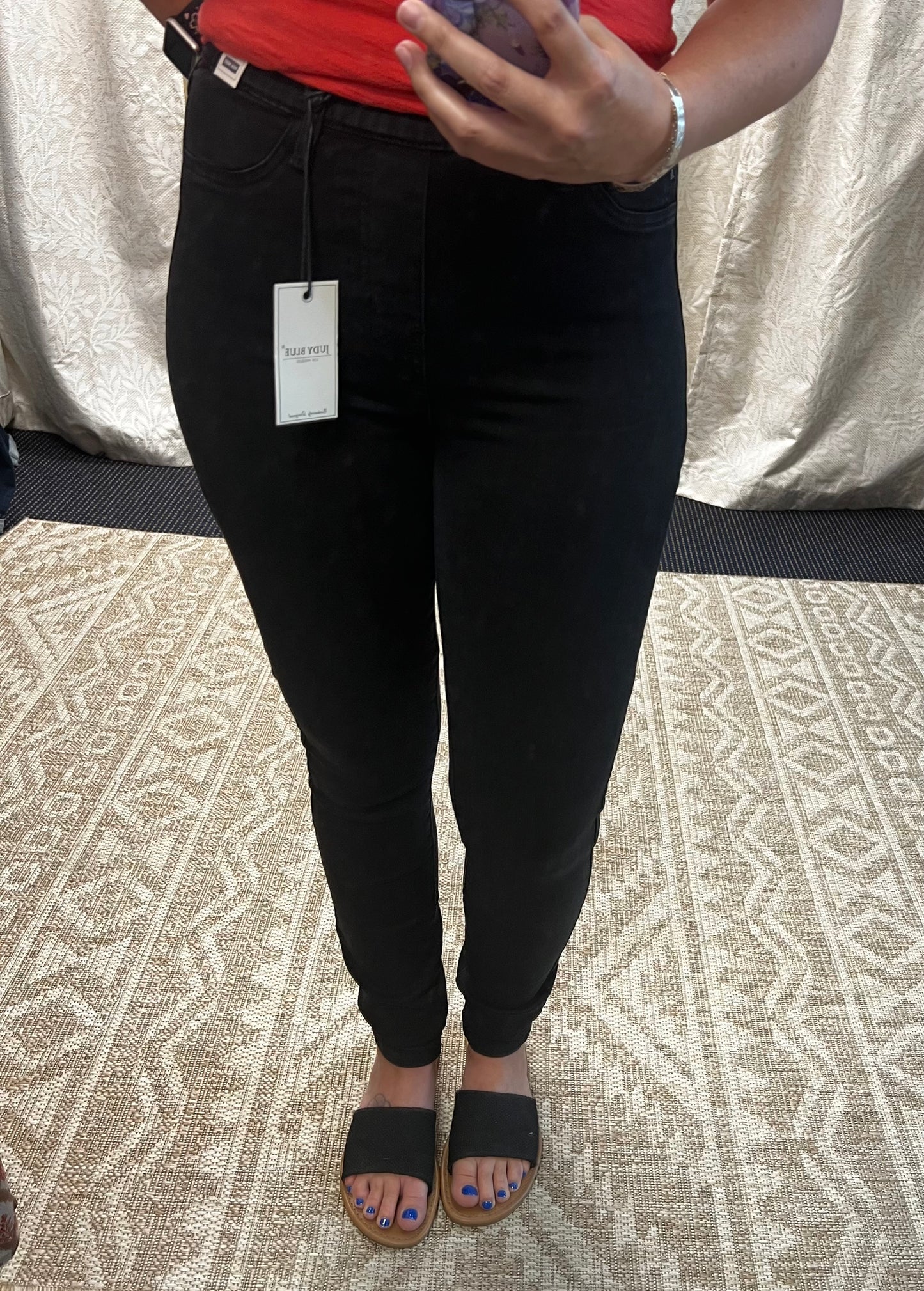 Eva - Judy Blue High waist black pull-on skinny jeans