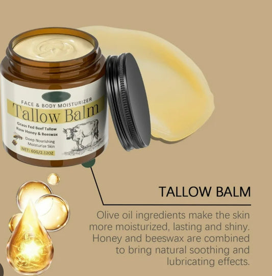 Whipped beef tallow honey balm