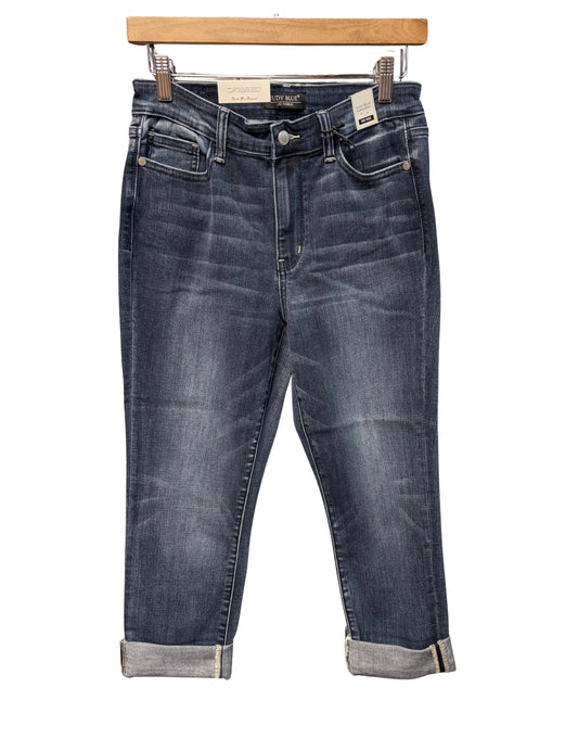 Lily - Judy blue dark washed cuffed capri