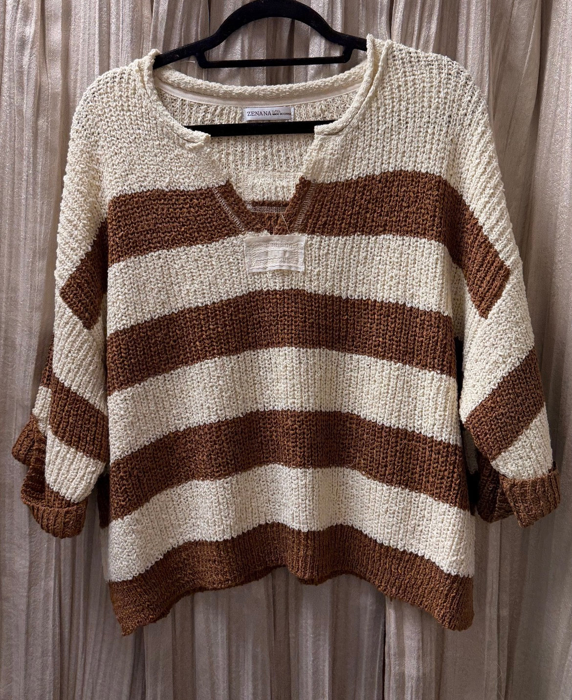 Stripe knit sweater