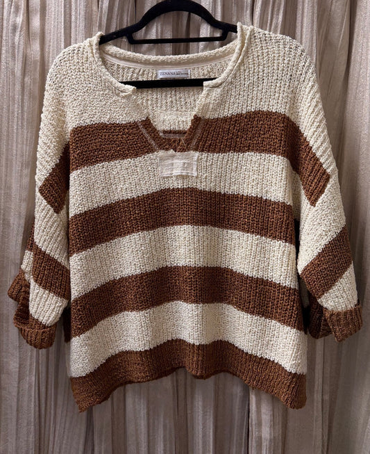Stripe knit sweater