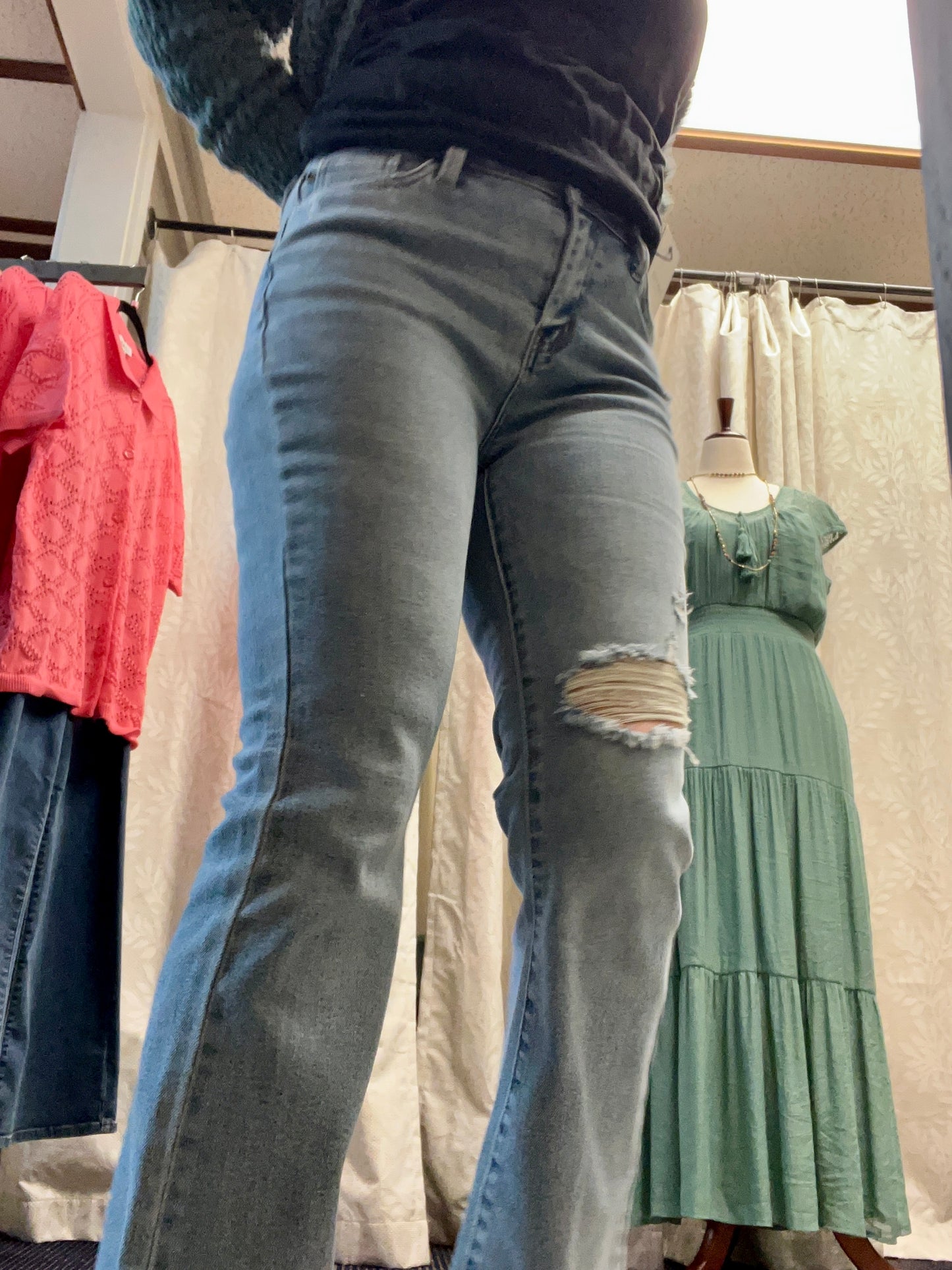 Savannah- Mid rise Destroy Bootcut Judy blue jeans