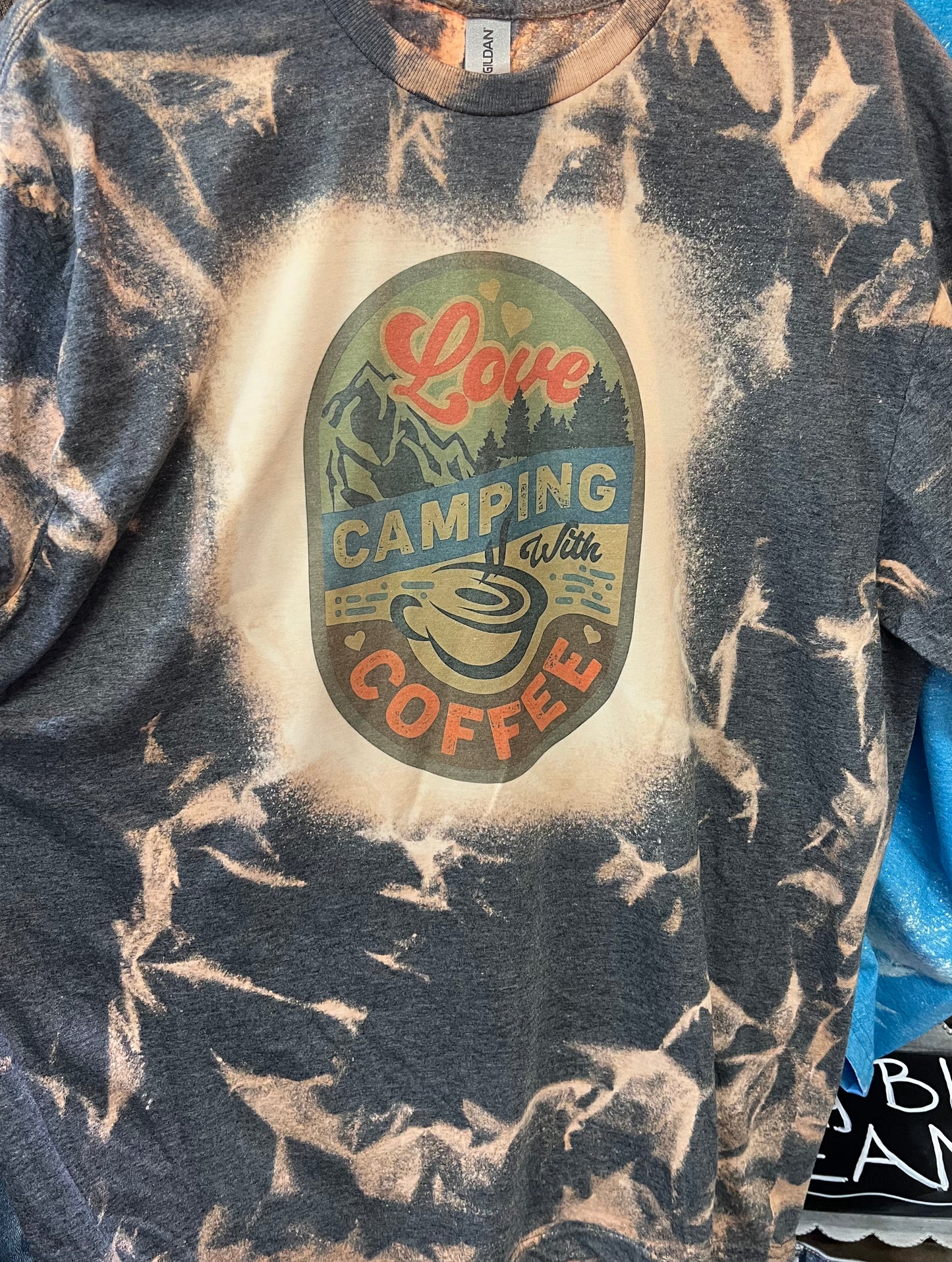 Camping and coffee tee