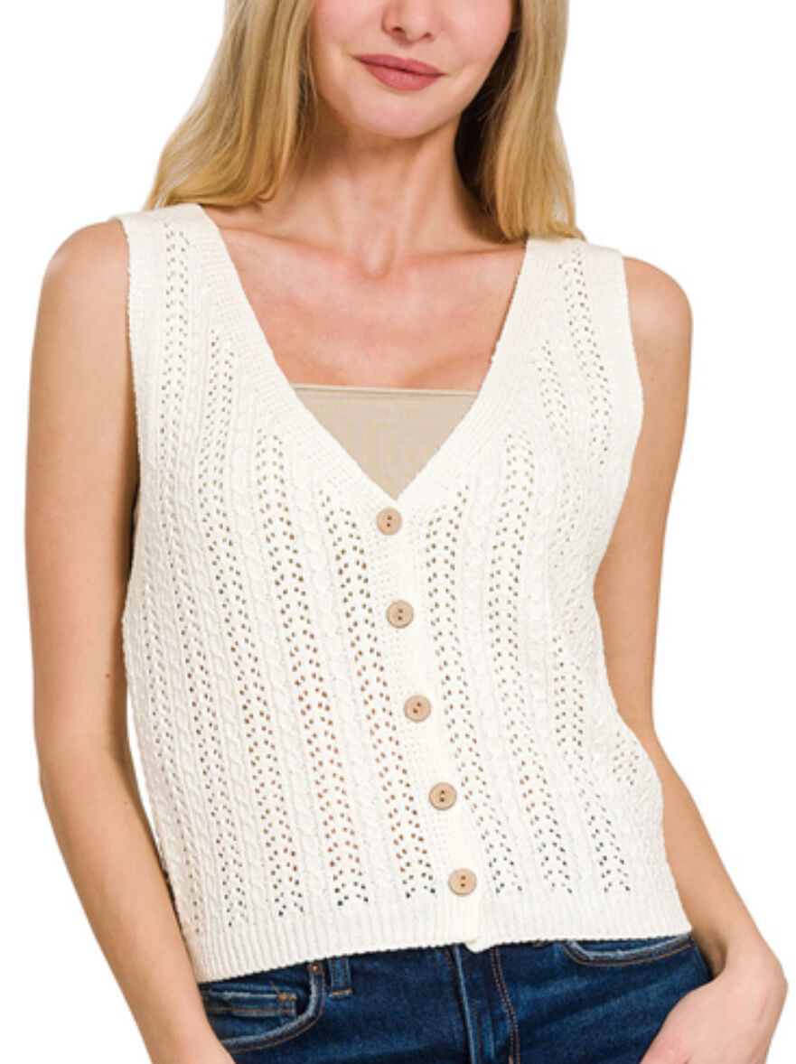 Ivory sweater vest