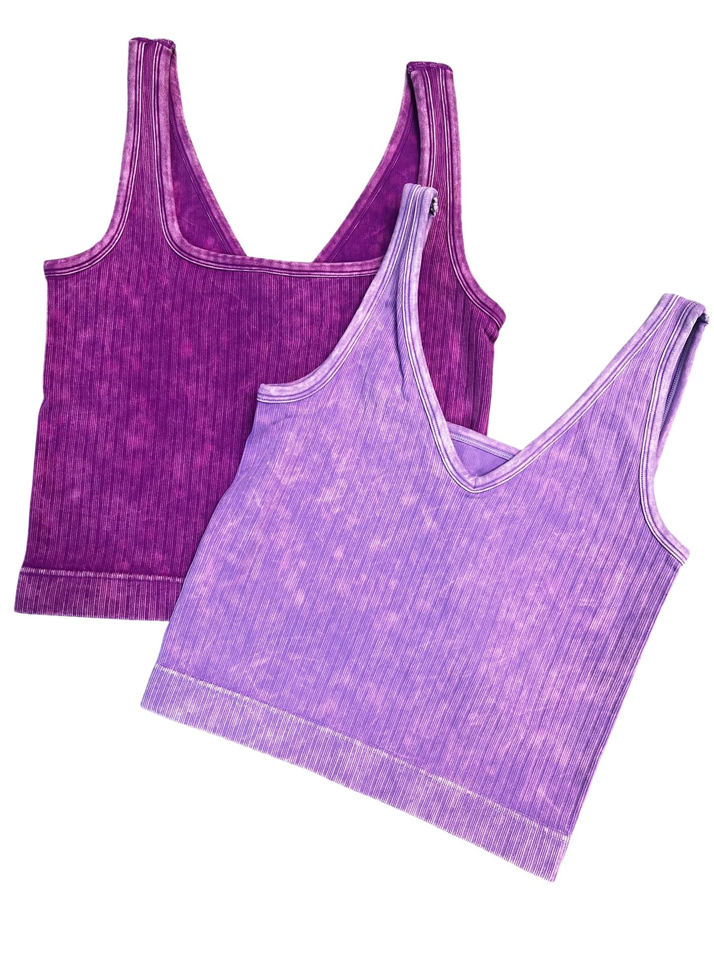 2 way ribbed seamless crop tank